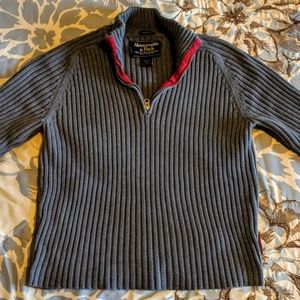 Abercrombie & Fitch Mock Neck 1/4 Zip Sweater SZ M